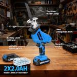 Cordless FULLYEA Reciprocating Saw with 2 Batteries