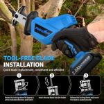 Cordless FULLYEA Reciprocating Saw with 2 Batteries