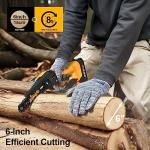 6-Inch Cordless Mini Chainsaw with 2 Batteries