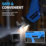 Cordless FULLYEA Reciprocating Saw with 2 Batteries