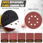 Cordless Orbital Sander for Dewalt Batteries, 20Pcs Sandpaper