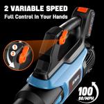 SENIX 20V Cordless Leaf Blower with Cruise Control