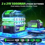 Cordless 1200W Brushless Leaf Blower with Batteries