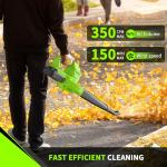 VERVEWAVE 20V Cordless Leaf Blower with Batteries