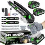 Cordless 8-Inch Mini Chainsaw with Batteries