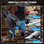 20V Cordless Reciprocating Saw with Batteries and Blades