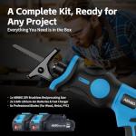 20V Cordless Reciprocating Saw with Batteries and Blades