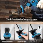 20V Cordless Reciprocating Saw with Batteries and Blades