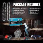 Cordless 6-Inch Mini Electric Chainsaw for Trimming