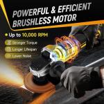 Cordless 4-1/2 Inch Angle Grinder with Blades