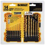 DEWALT 14-Piece Titanium Nitride Drill Bit Set