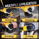 Cordless 4-1/2 Inch Angle Grinder with Blades