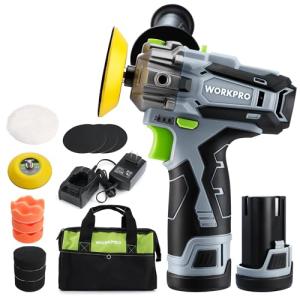 WORKPRO 12V Cordless Mini Polisher and Buffer Kit