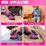 20V Cordless Detail Sander with Sandpaper and Battery