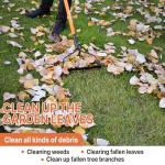 Heavy Duty 14-Tine Garden Rake with Fiberglass Handle