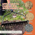 Heavy Duty 14-Tine Garden Rake with Fiberglass Handle