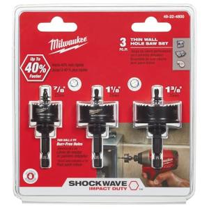 Milwaukee 3-Piece Hole Saw Set with Hex Shank