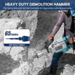 ENEACRO 14.5Amp Demolition Jack Hammer with Chisels