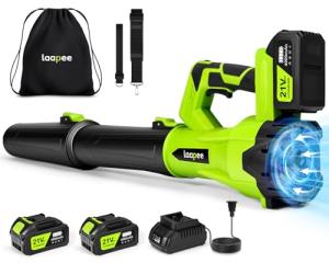 Cordless Electric Leaf Blower with 2 Batteries