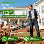 TOLOOC Cordless Leaf Blower with Dual Batteries