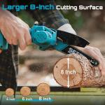 Seesii 8-Inch Mini Cordless Chainsaw with Batteries