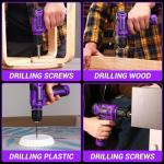 DEKOPRO 12V Cordless Power Drill Set