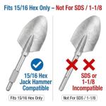 QWORK 17.3" Alloy Steel Demolition Shovel Bit