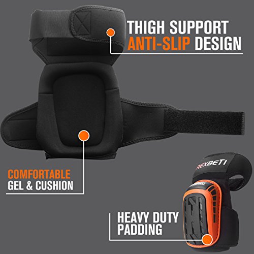 REXBETI Gel Knee Pads for Work and Gardening