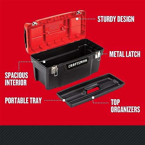 Craftsman 20-Inch Lockable Tool Box with Tray