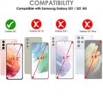 Galaxy S21 Leather Wallet Case with Stand - Violet