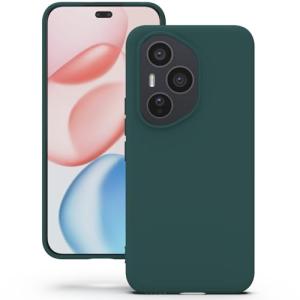 YATWIN Dark Green Soft-Touch Silicone Case for Honor 400 Pro