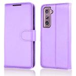 Galaxy S21 Leather Wallet Case with Stand - Violet