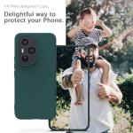 YATWIN Dark Green Soft-Touch Silicone Case for Honor 400 Pro