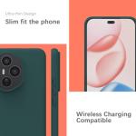 YATWIN Dark Green Soft-Touch Silicone Case for Honor 400 Pro