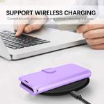 Galaxy S21 Leather Wallet Case with Stand - Violet