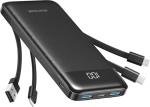 Charmast 10000mAh Portable Power Bank with Cables