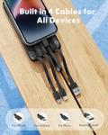 Charmast 20000mAh Power Bank with Built-in Cables