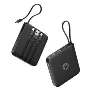 VRURC Mini Portable Charger with Built-in Cable