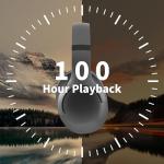 Bluetooth Noise Cancelling Headphones with 100H Playtime