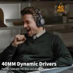 Bluetooth Noise Cancelling Headphones with 100H Playtime