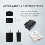 SinitoAula 5V2A USB Power Adapter - 2 Pack
