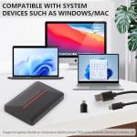 Slim Portable 1TB External Hard Drive, USB/Type-C