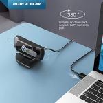 1080P FHD Webcam with Microphone and Privacy Cover