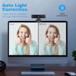 WINSAFE 4K Webcam with Dual Microphones and Privacy Cover