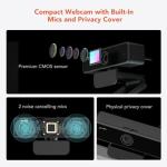 Nuroum V11 2K Webcam with Noise-Canceling Mic