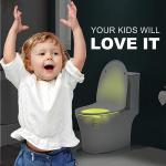 Motion-Activated LED Toilet Bowl Night Light