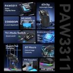 Shark X11 Gaming Mouse with Magnetic Charging Dock