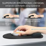 TECKNET Memory Foam Mouse Pad with Non-Slip Base