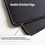 Large Blue Gaming Mouse Pad with Stitched Edges