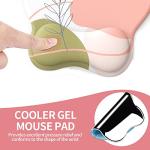 Pink Ergonomic Gel Mouse Pad with Wrist Support